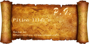 Pitino Illés névjegykártya